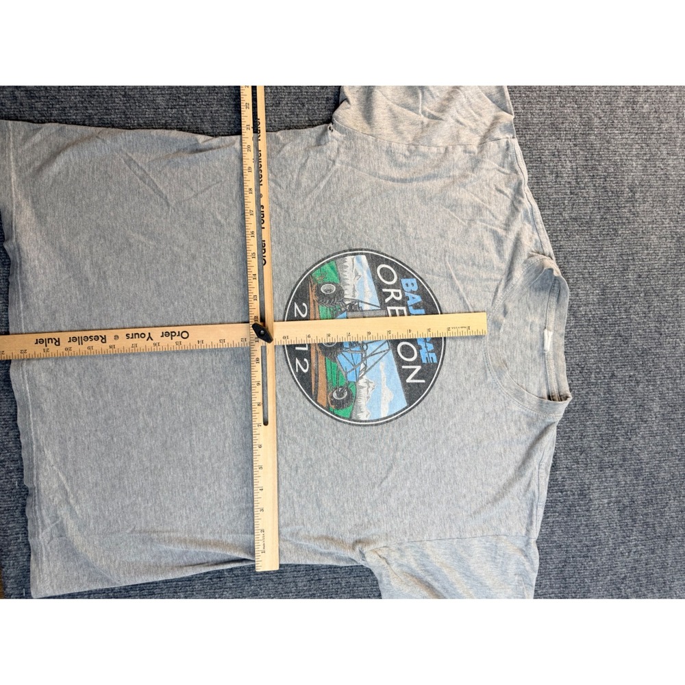 Gildan Mens XL Gray Baja SAE Oregon 2012 Graphic Tee Cotton Short Sleeve T-Shirt